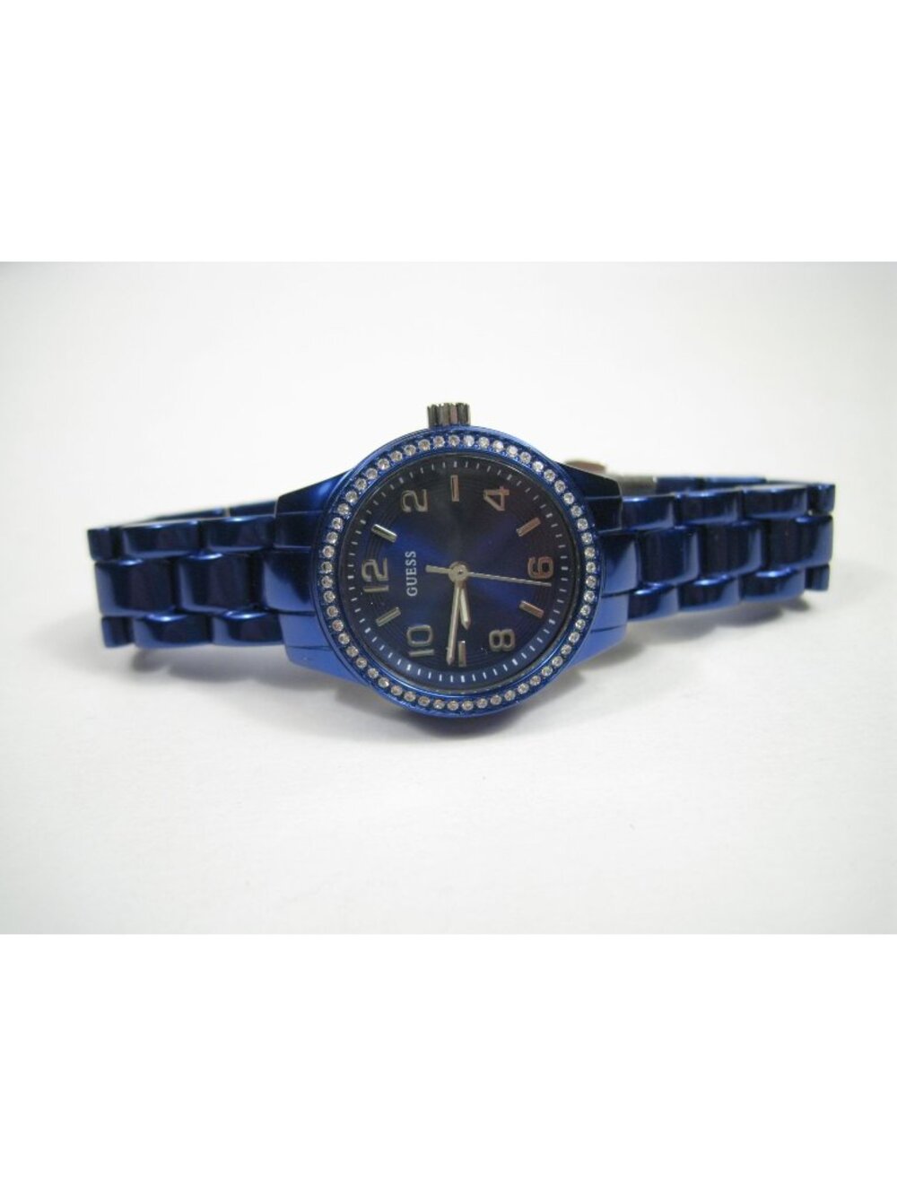 Guess Micro Mini W80074L2 Blue Watch Crystal Accents NEEDS BATTERY Women 6 in